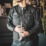 Age of Glory Worker Coated Denim Jacket Black/Schwarz – Bild 6