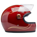 Biltwell Gringo S Helmet Garnet Red Flames – Bild 7