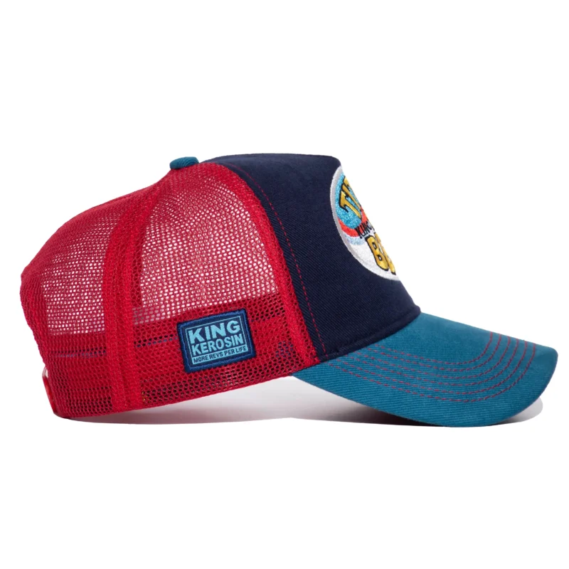 King Kerosin HERREN TRUCKER CAP "TITTIES AND BEER" (rot/schwarz/blau) – Bild 3