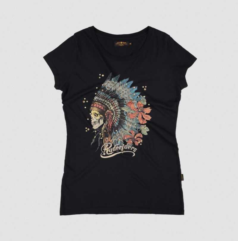 Rude Riders T-Shirt Donna Indian Flower