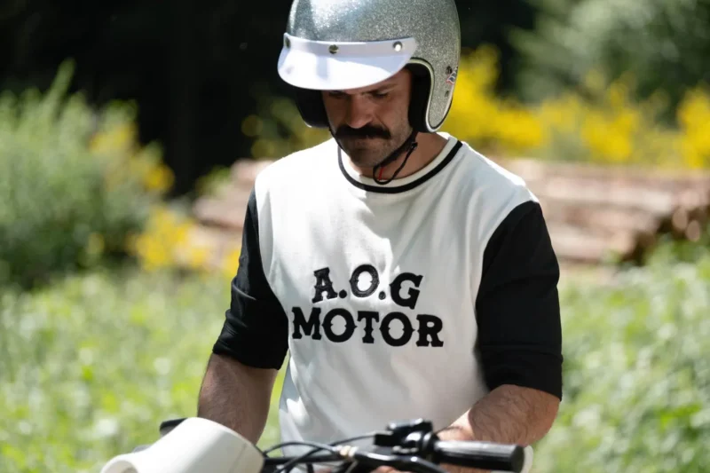 Age of Glory AOG Motor Tee Ecru Washed Black – Bild 2