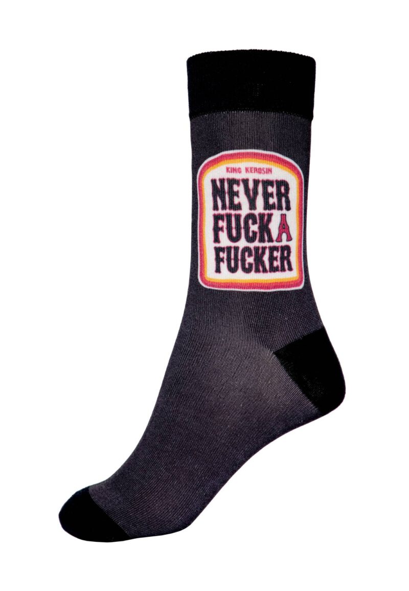 King Kerosin Herren Socken "Never Fuck a Fucker" – Bild 3