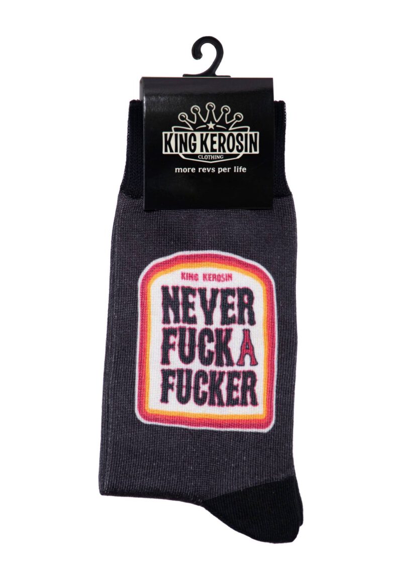 King Kerosin Herren Socken "Never Fuck a Fucker" – Bild 2