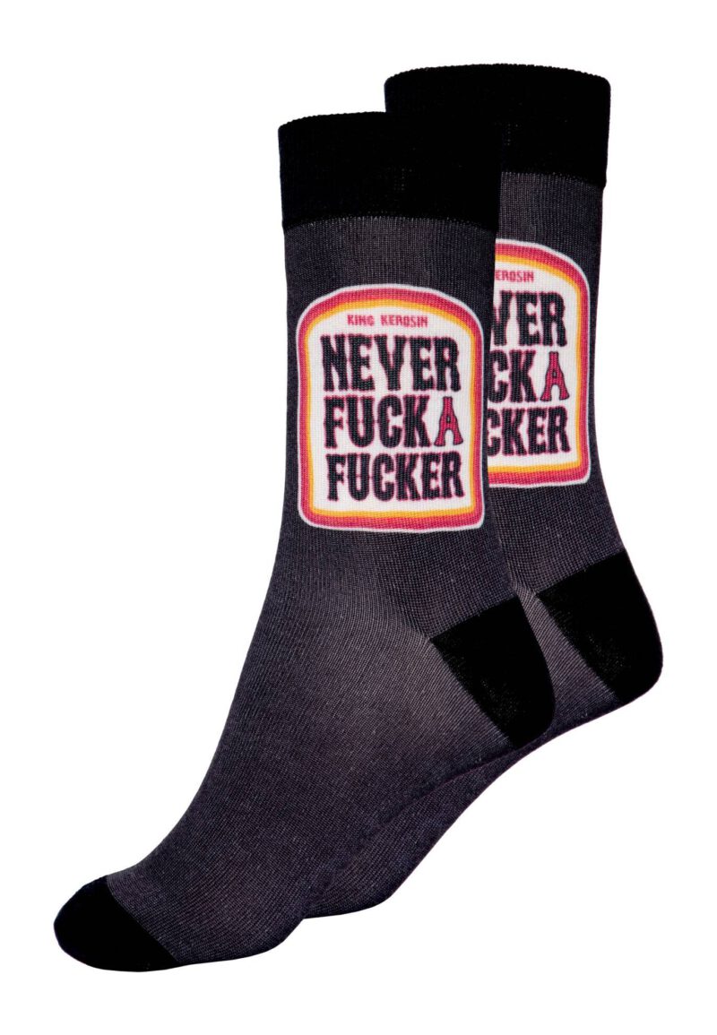 King Kerosin Herren Socken "Never Fuck a Fucker"