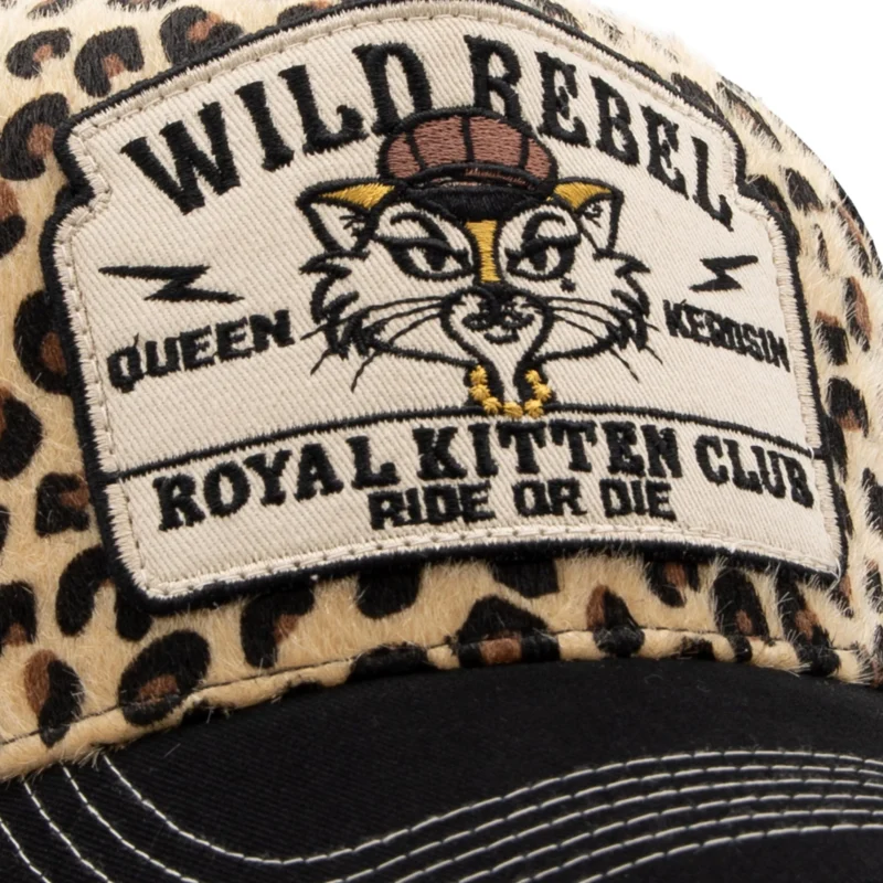 Quenn Kerosin Trucker Cap «Wild Rebel Royal Kitten Club» – Bild 4
