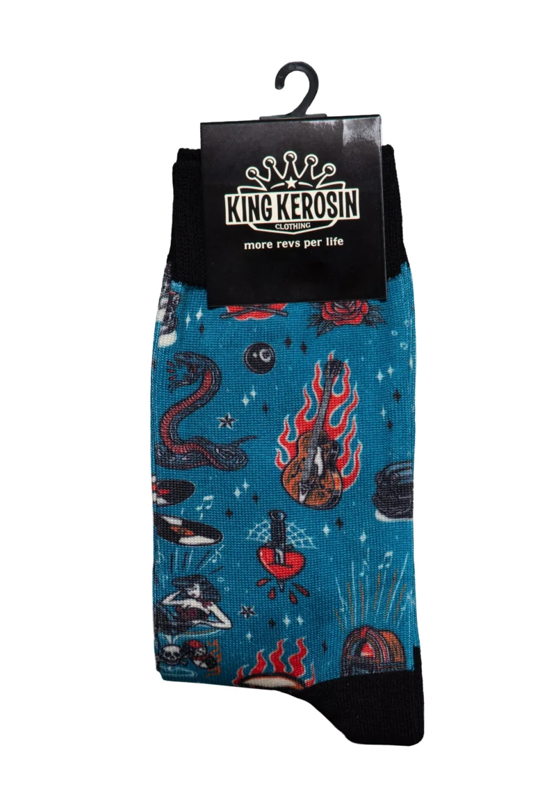 King Kerosin Socken «Rock 'n' Roll» petrol – Bild 3