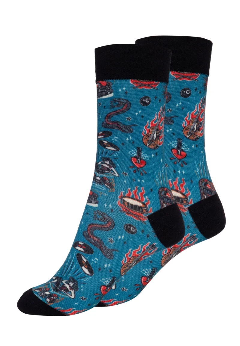 King Kerosin Socken «Rock 'n' Roll» petrol