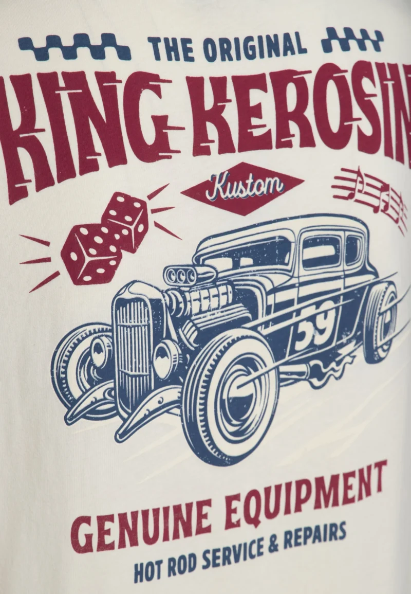 King Kerosin T-Shirt «Hot Rod Service & Repairs» offwhite – Bild 3