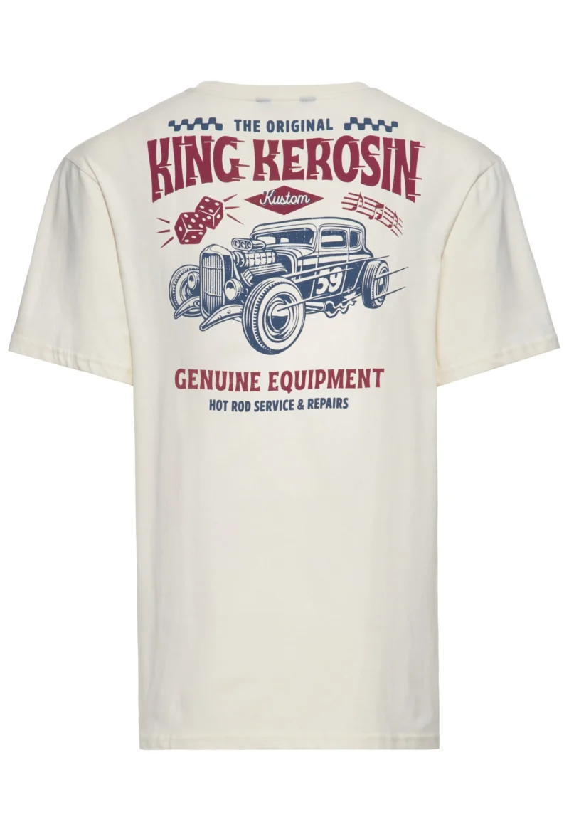 King Kerosin T-Shirt «Hot Rod Service & Repairs» offwhite