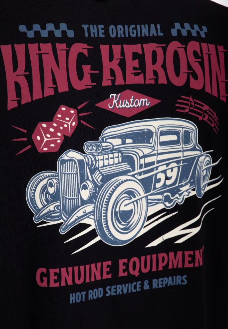 King Kerosin T-Shirt «Hot Rod Service & Repairs» schwarz/black – Bild 4