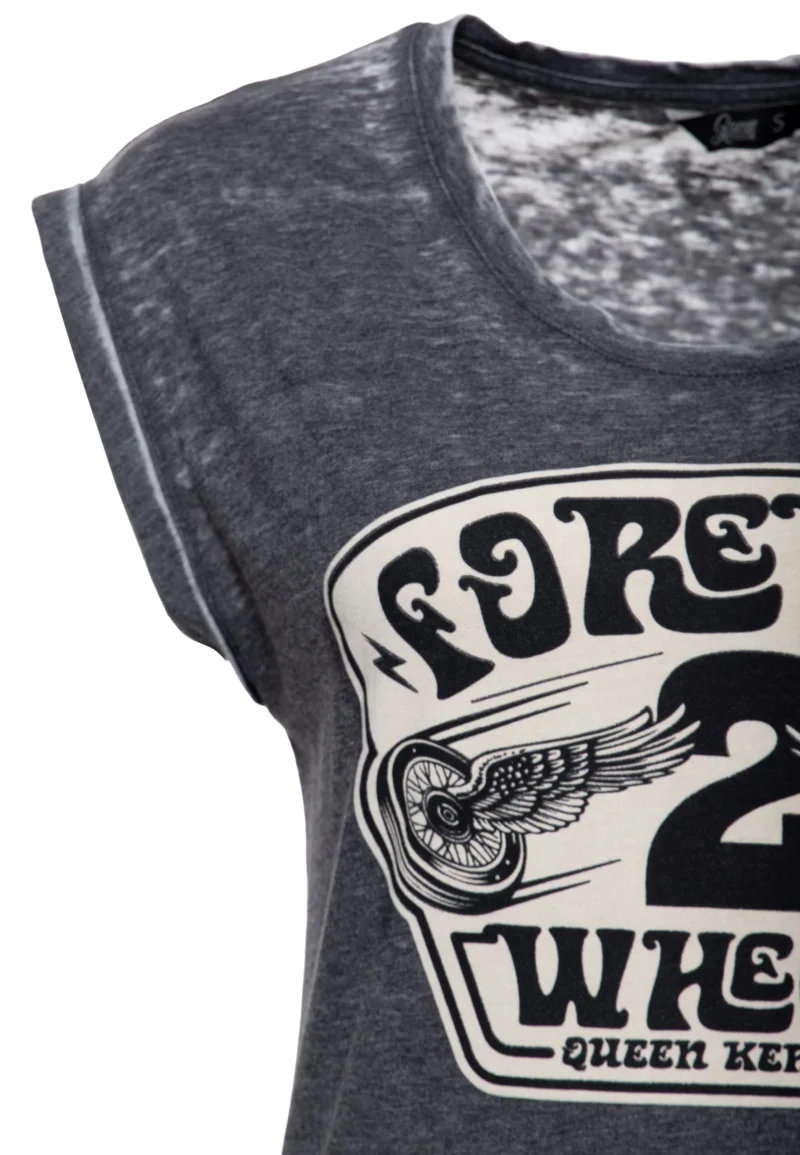 Queen Kerosin T-Shirt «Forever 2 Wheels» – Bild 3