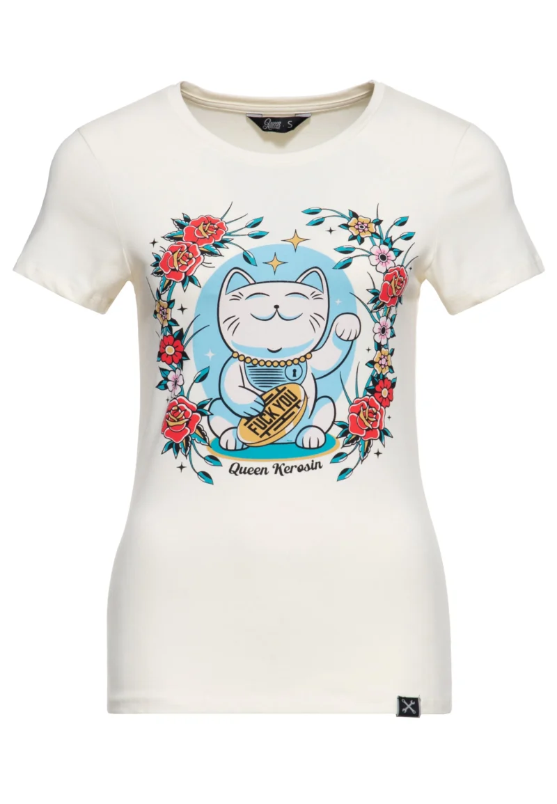 Queen Kerosin T-Shirt «Lucky Cat»