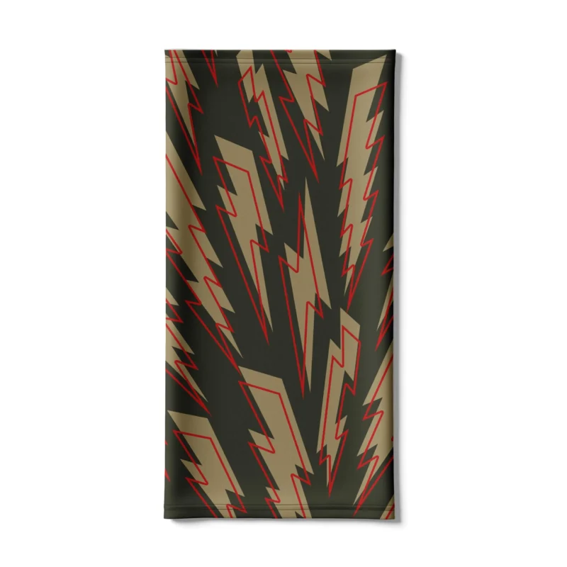 Age of Glory Bolts Winter Neck Tube Dark Green / Gold / Red