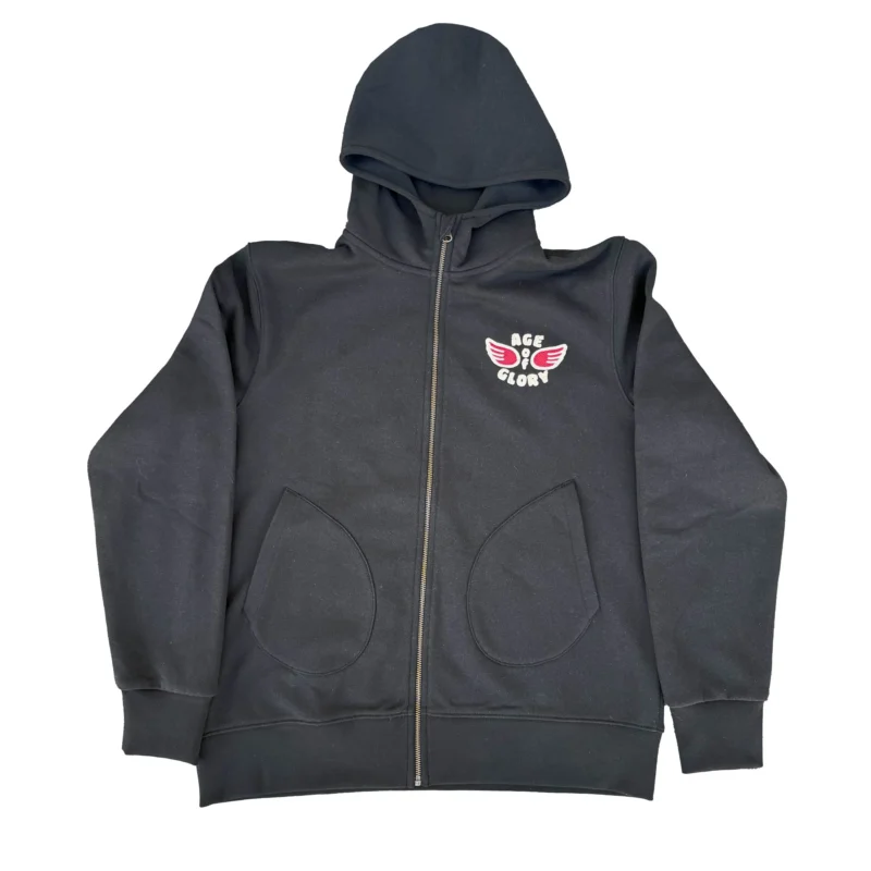 Age of Glory Genuine Zipper Hoodie Black