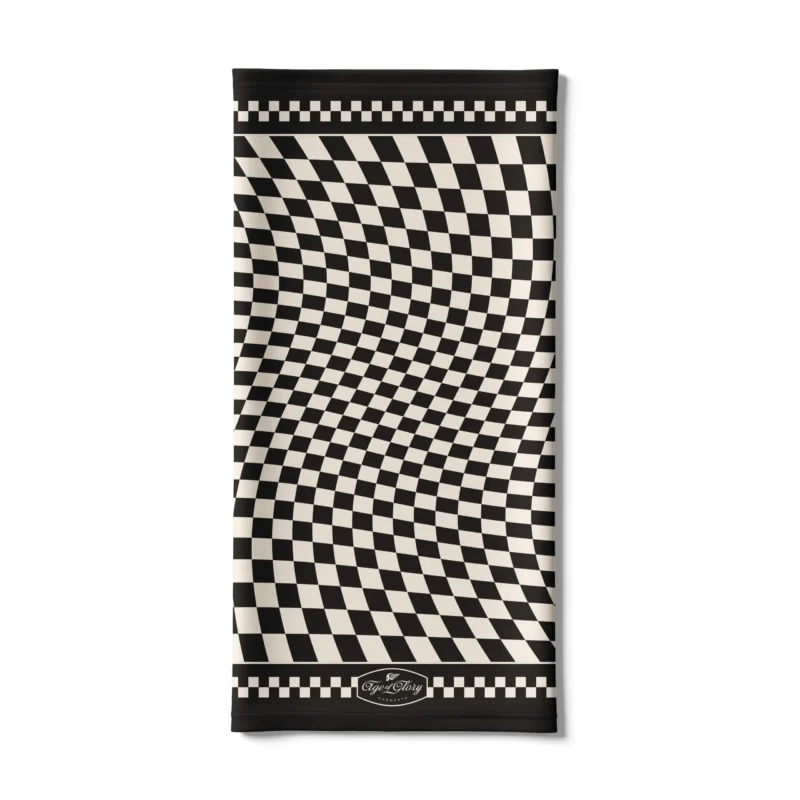 Age of Glory Twisted Checkers Winter Neck Tube Black / Off-white