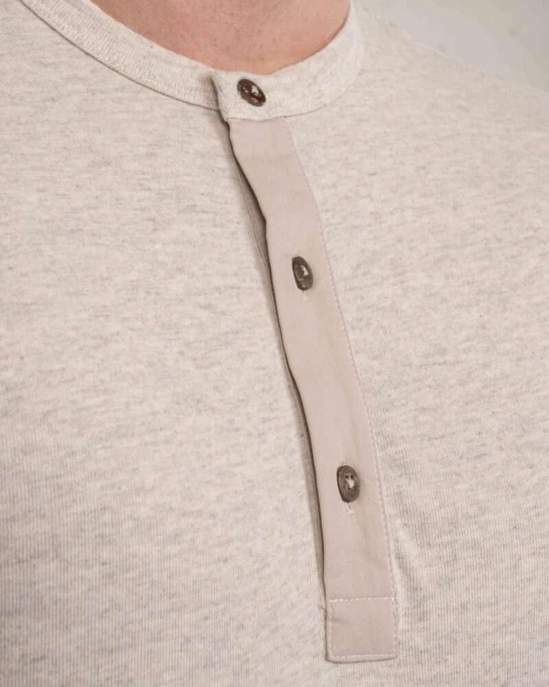Pike Brothers 1927 Henley Shirt Long Sleeve Ecru Melange – Bild 5