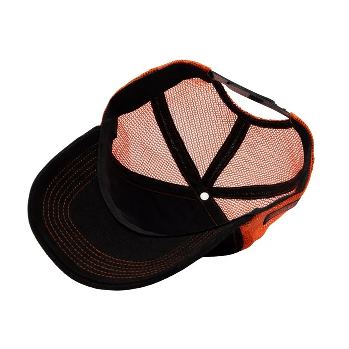 King Kerosin Herren Trucker Cap "Never Fuck a Fucker" (schwarz/orange) – Bild 5