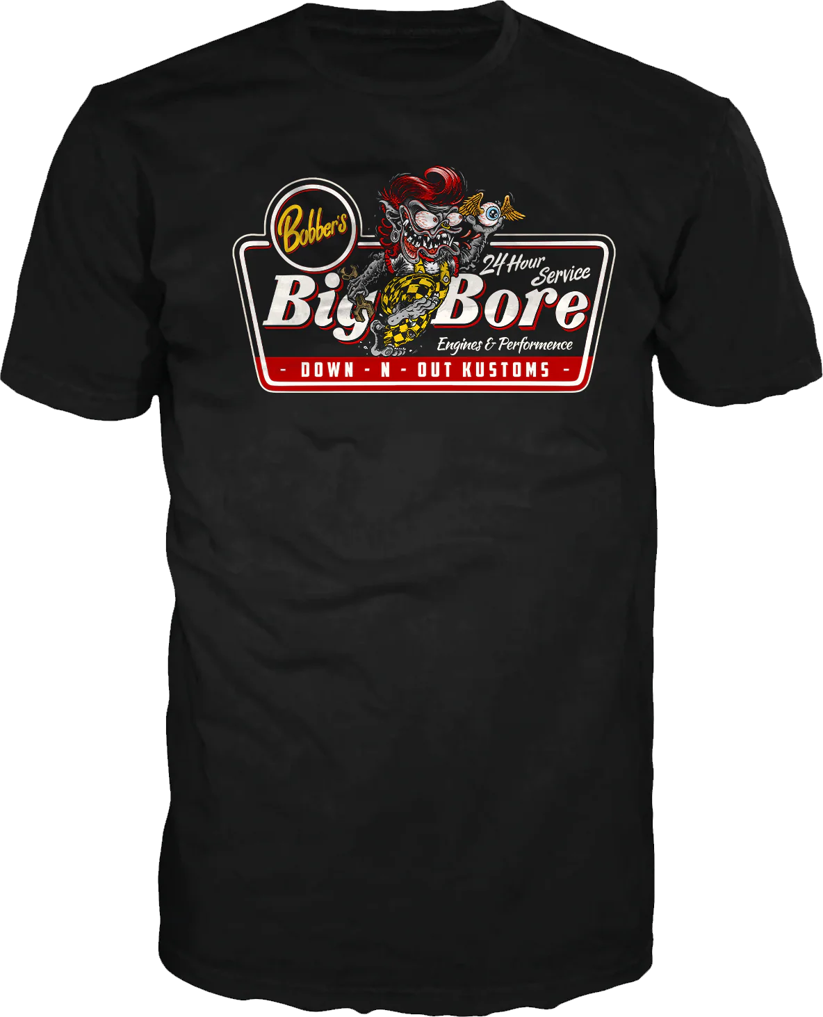 Down N´Out Big Bore Monster Black T-Shirt – Bild 2