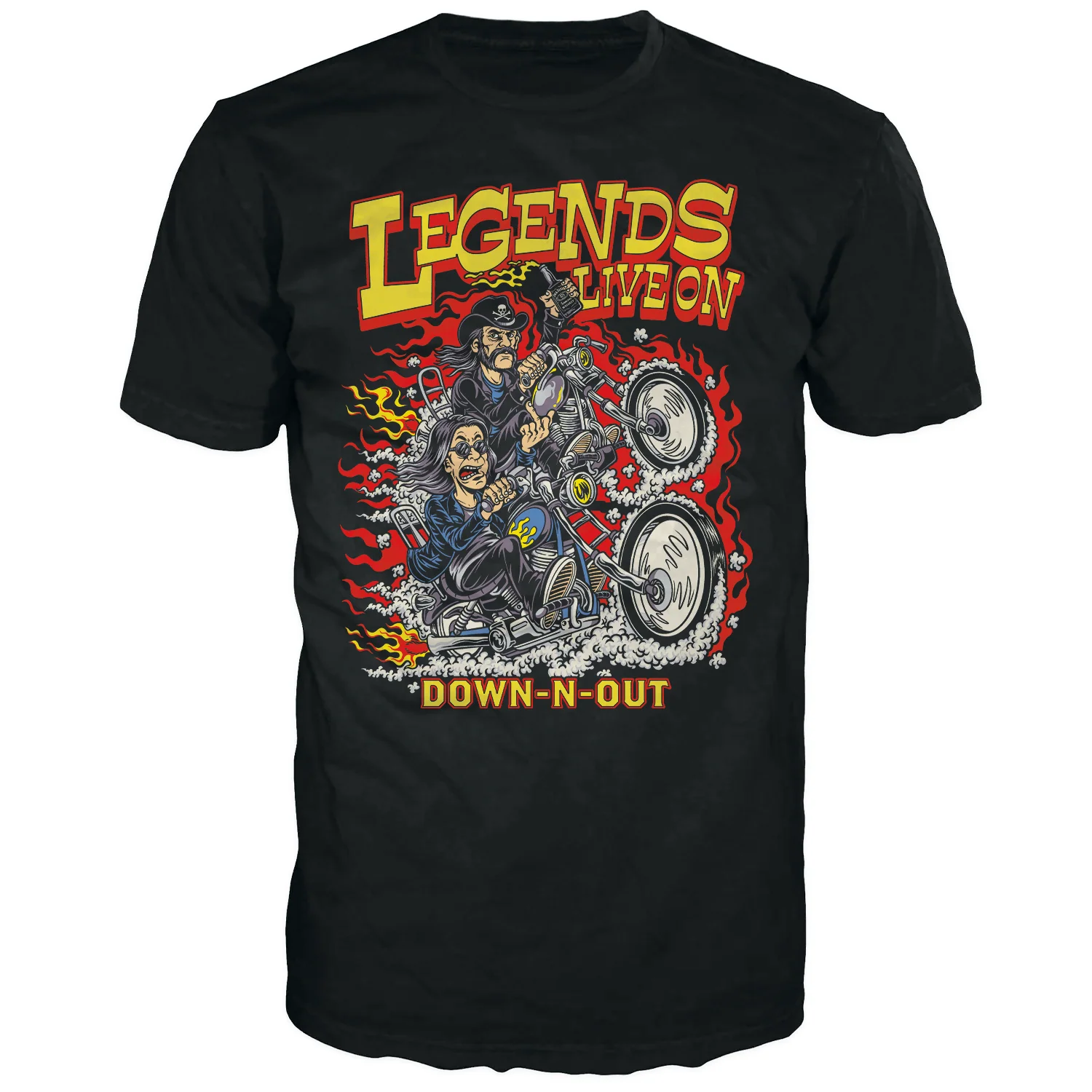 Down N´Out Legends Live On Black T-Shirt