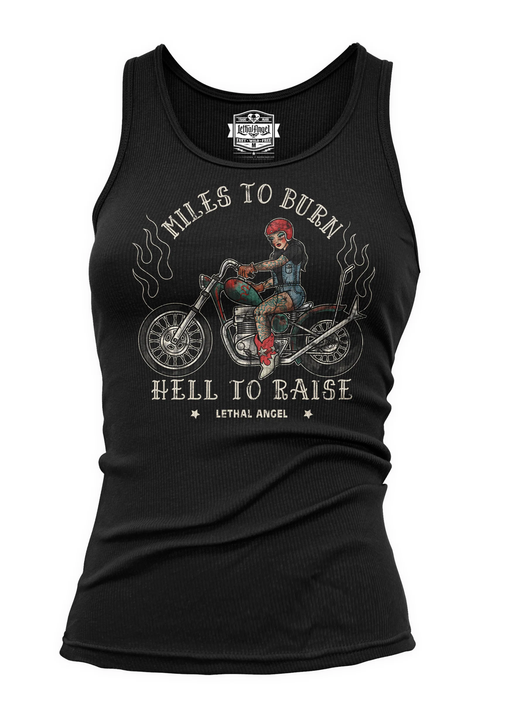 Lethal Angel®Miles To Burn Hell To Raise Tank Top
