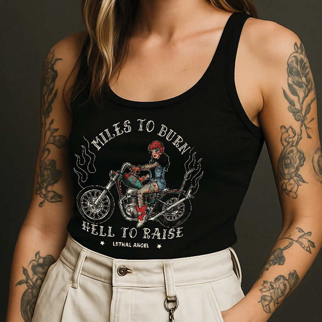 Lethal Angel®Miles To Burn Hell To Raise Tank Top – Bild 4
