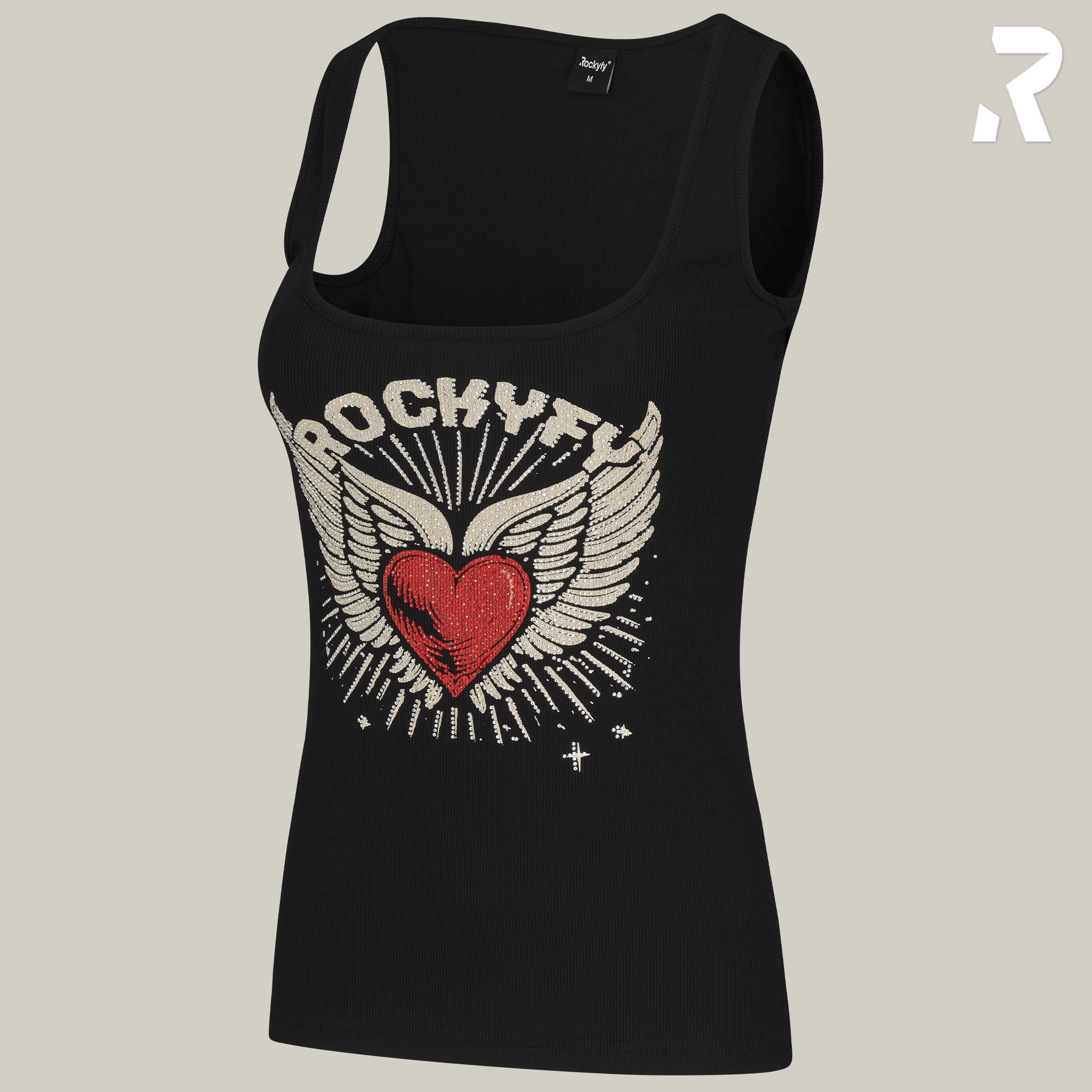 Tank Top "Heart Glamour" by Rockyfy (mit Kristall Applikationen) – Bild 2
