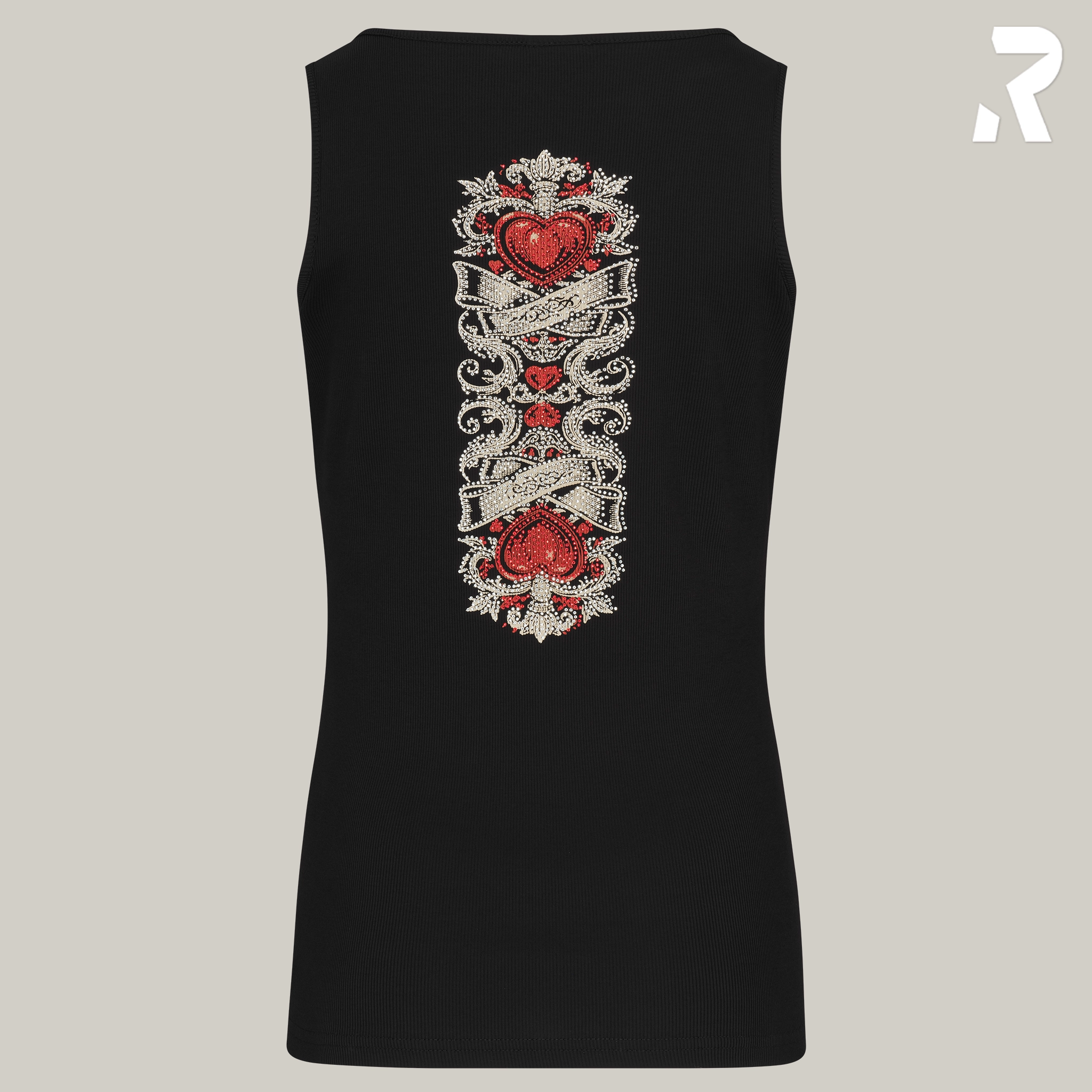 Tank Top "Heart Glamour" by Rockyfy (mit Kristall Applikationen) – Bild 3