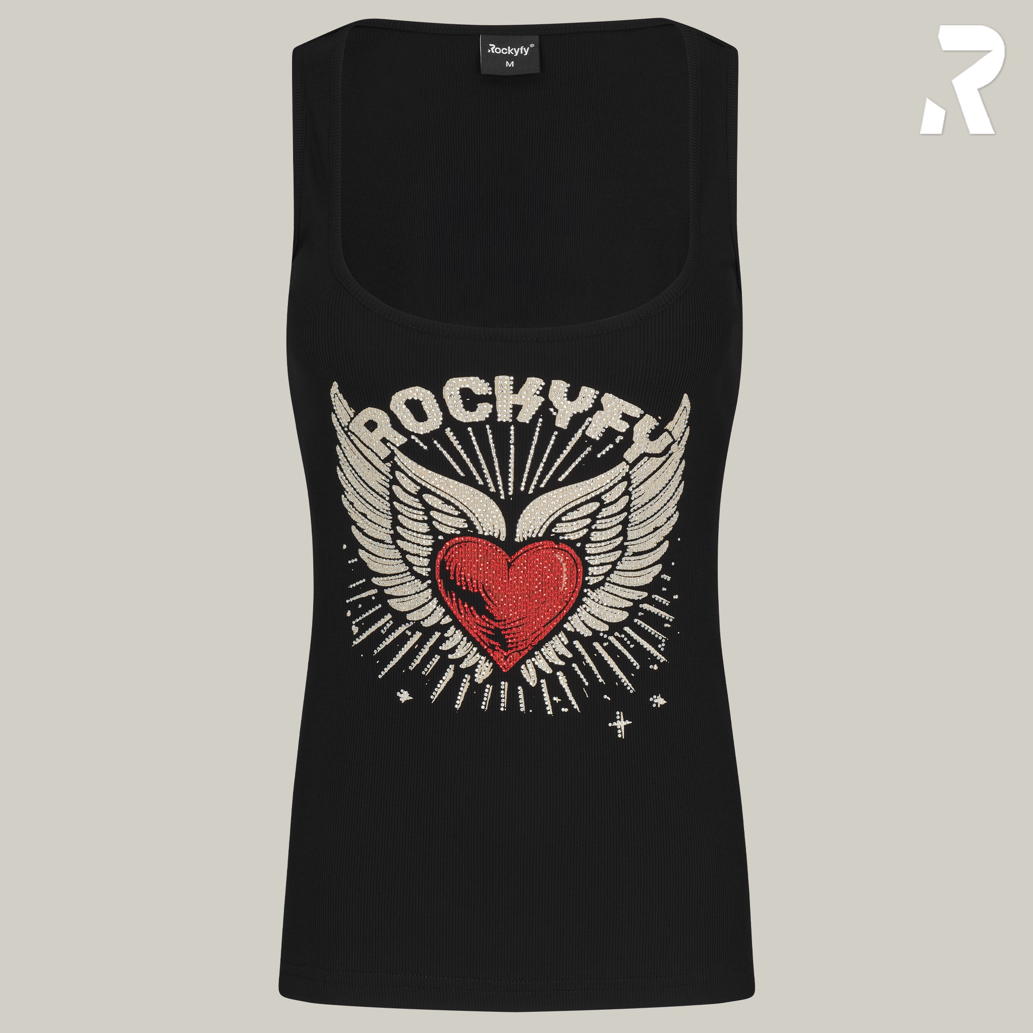 Tank Top "Heart Glamour" by Rockyfy (mit Kristall Applikationen) – Bild 4