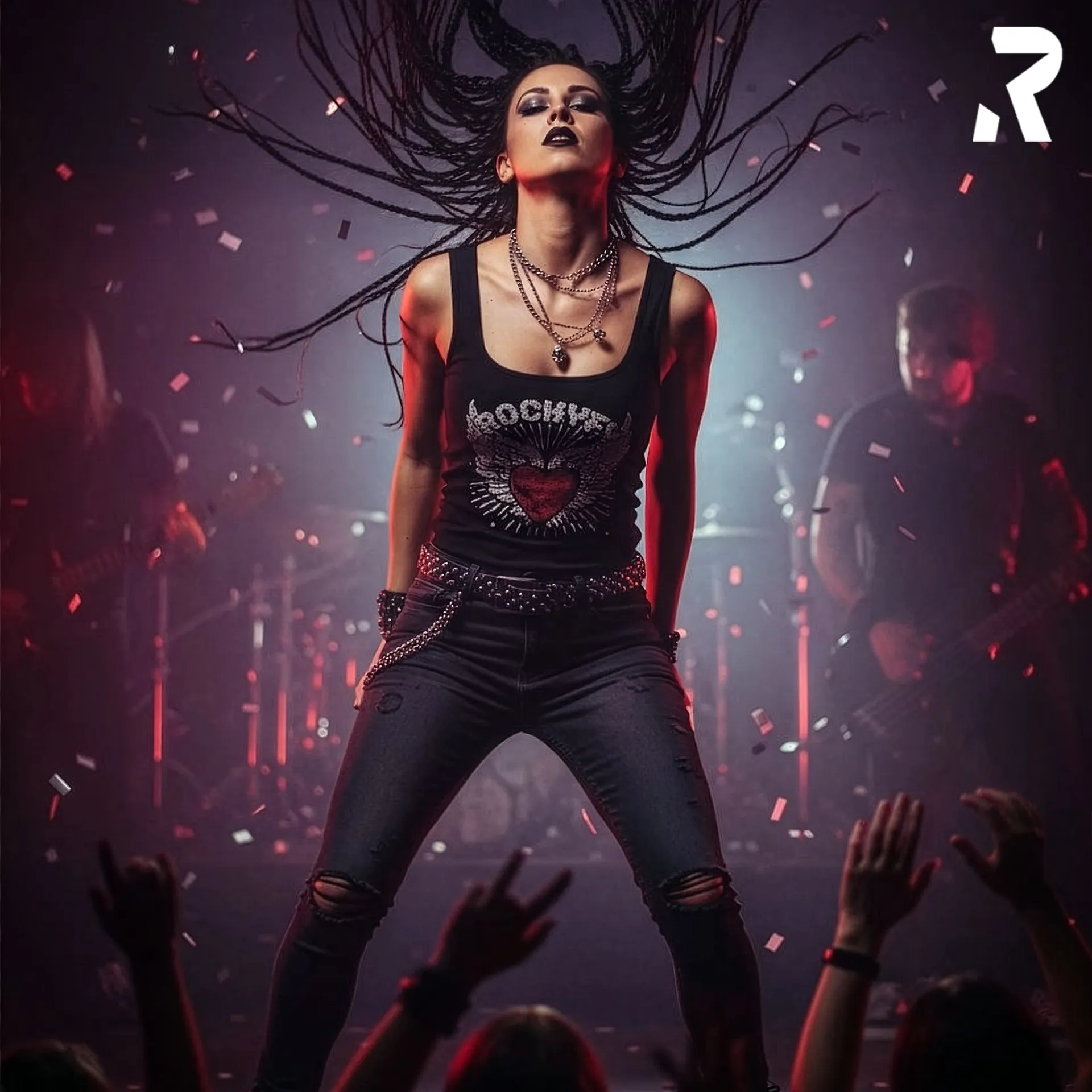 Tank Top "Heart Glamour" by Rockyfy (mit Kristall Applikationen) – Bild 6