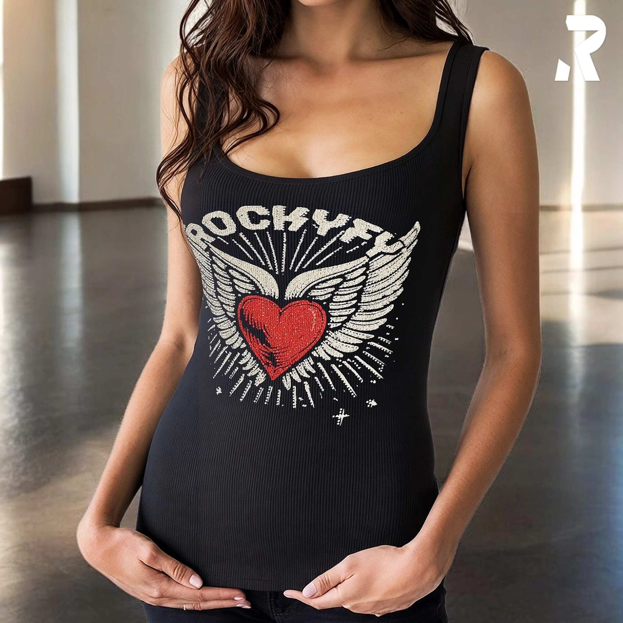 Tank Top "Heart Glamour" by Rockyfy (mit Kristall Applikationen) – Bild 7