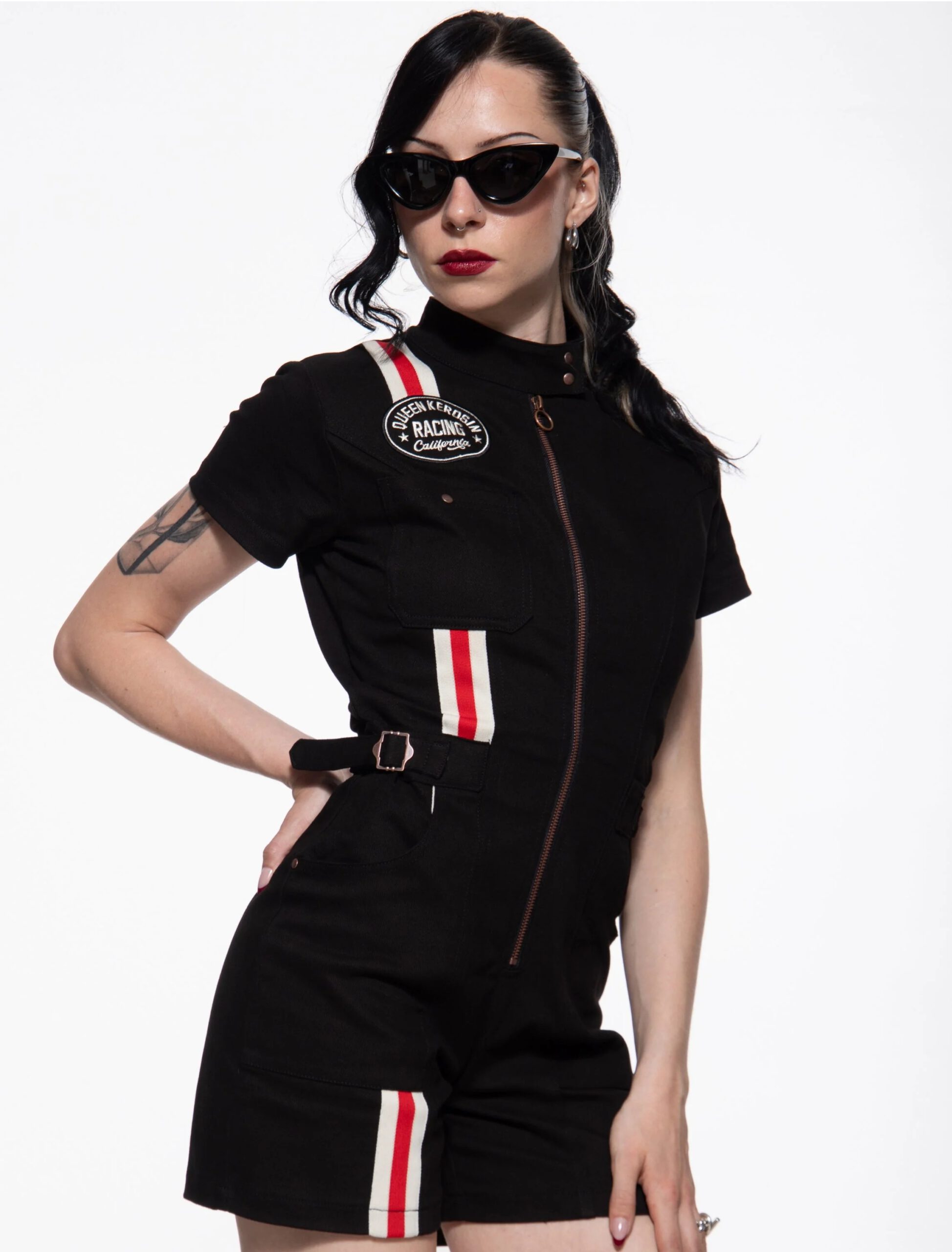 Queen Kerosin Overall 'Speed Is Our Passion' in Schwarz